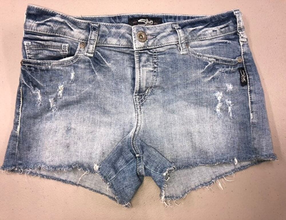 Silver Denim Jean Shorts Ladies W28/L3